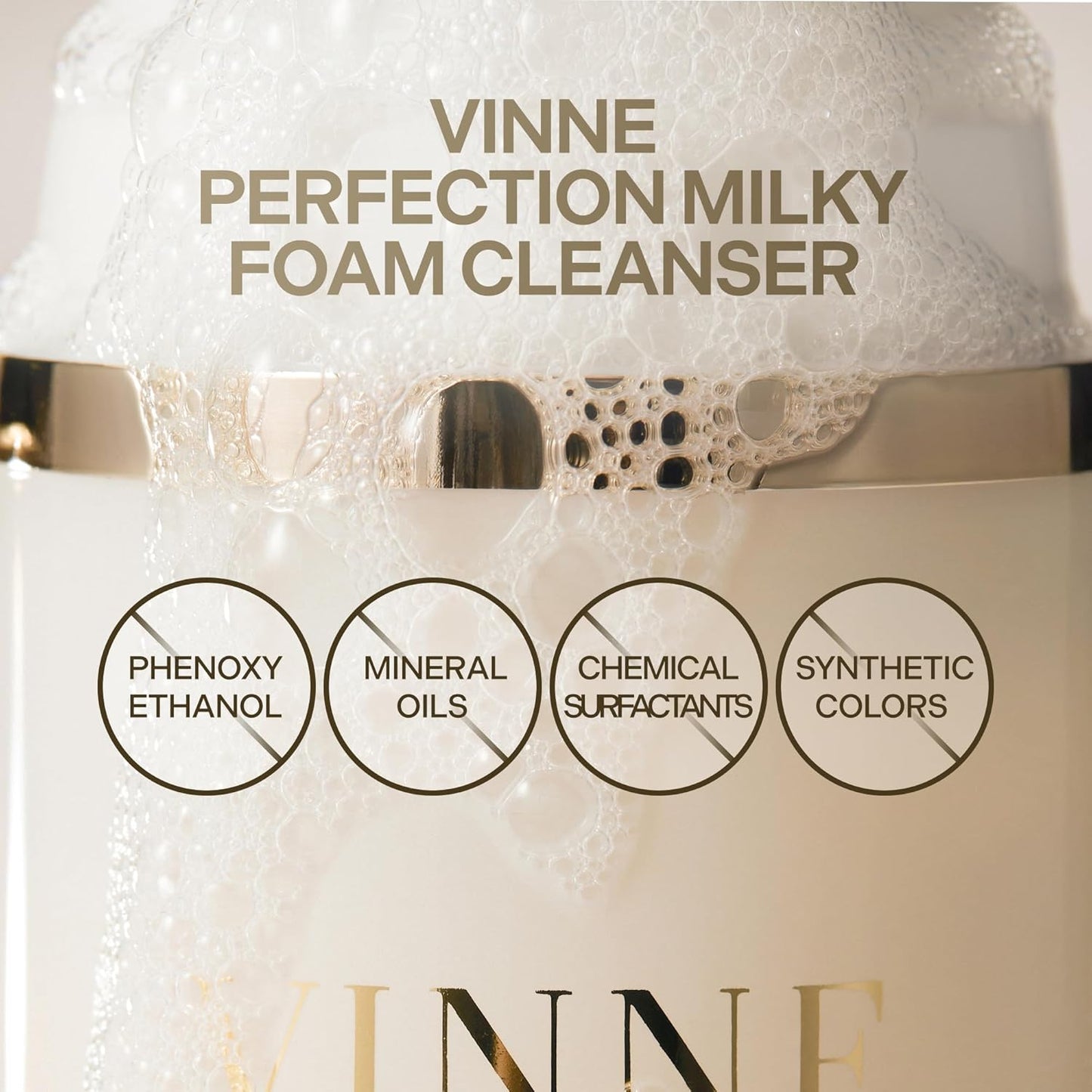VINNE Signature Milky Foam Cleanser – 3-Step Milk-Oil-Foam Korean Facial Cleanser w/LHA+PHA & 17 Active Ingredients – Oil & Water-Based Dual-Action Face Wash (4.05 fl. oz)