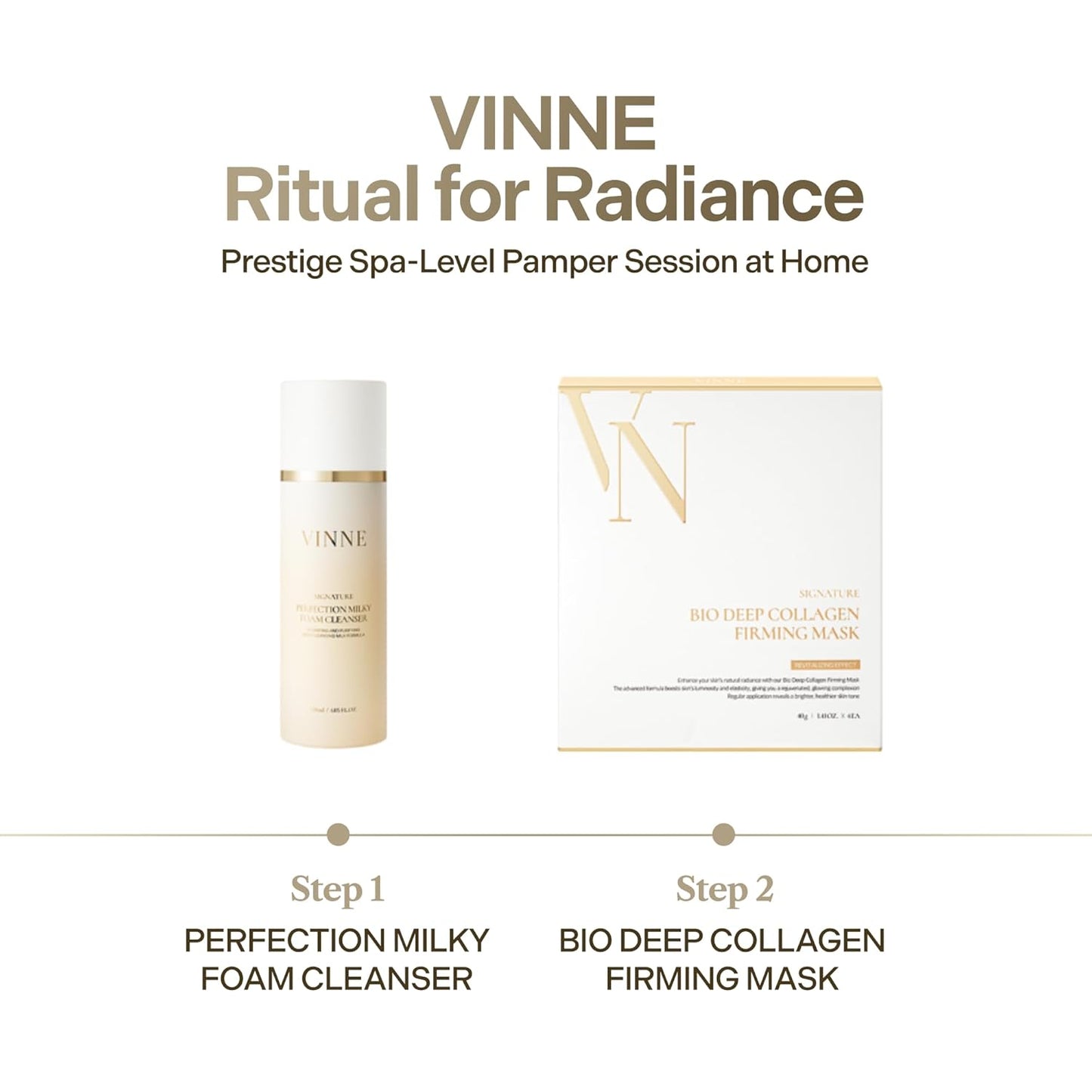 VINNE Signature Milky Foam Cleanser – 3-Step Milk-Oil-Foam Korean Facial Cleanser w/LHA+PHA & 17 Active Ingredients – Oil & Water-Based Dual-Action Face Wash (4.05 fl. oz)