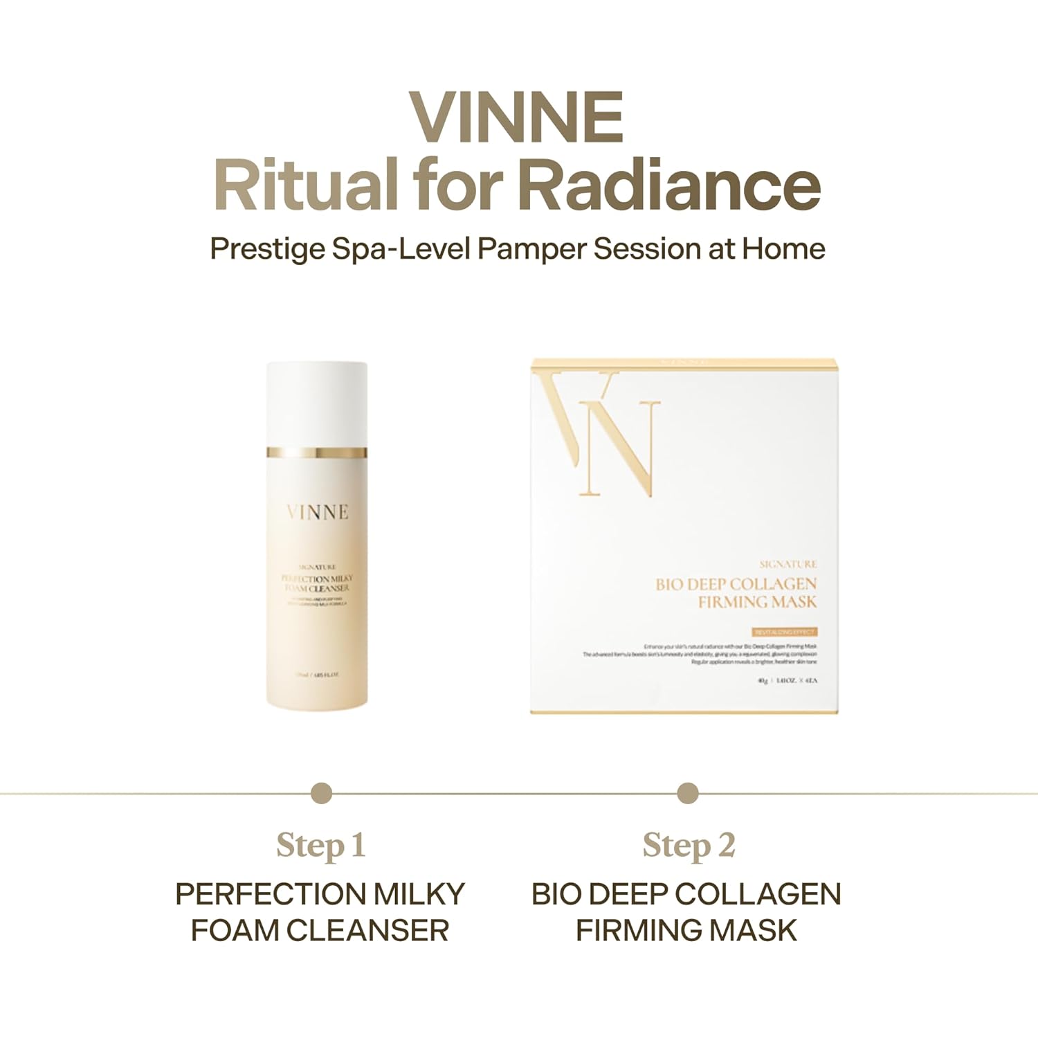 VINNE Signature Milky Foam Cleanser – 3-Step Milk-Oil-Foam Korean Facial Cleanser w/LHA+PHA & 17 Active Ingredients – Oil & Water-Based Dual-Action Face Wash (4.05 fl. oz)