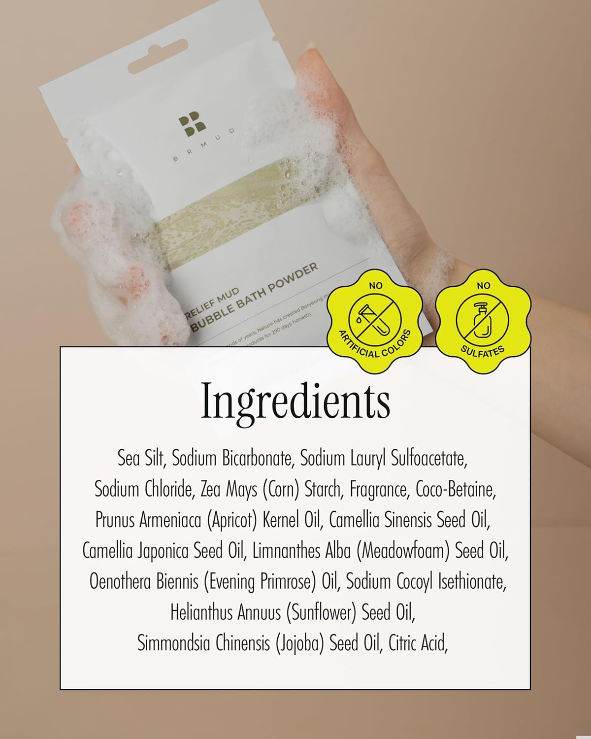 Relief Mud Bubble Bath Powder | ATEEZ Pick| Hypoallergenic Mud Powder Bubble Bath w/ 98% Nature-Derived Ingredients | Moisturizing & Foaming Bath Oil Control for All Skin (Pack of 6, 1.76 oz)