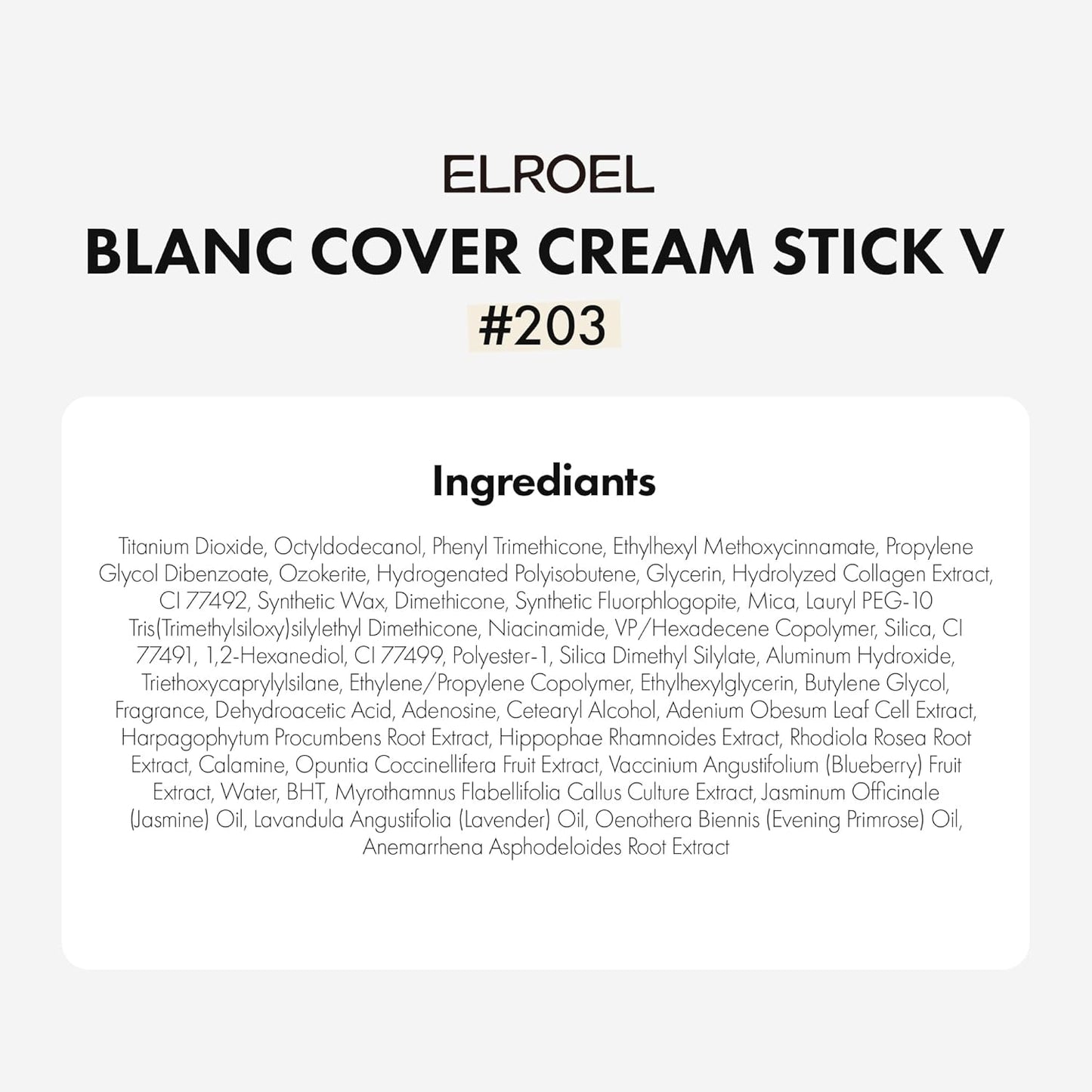 Blanc Cover Cream Stick V White - Korean Color-Changing Foundation Stick with Volufiline - Medium to Full Coverage Dewy Finish Base Makeup - Dual-Ended with Detachable Brush (203 Medium)