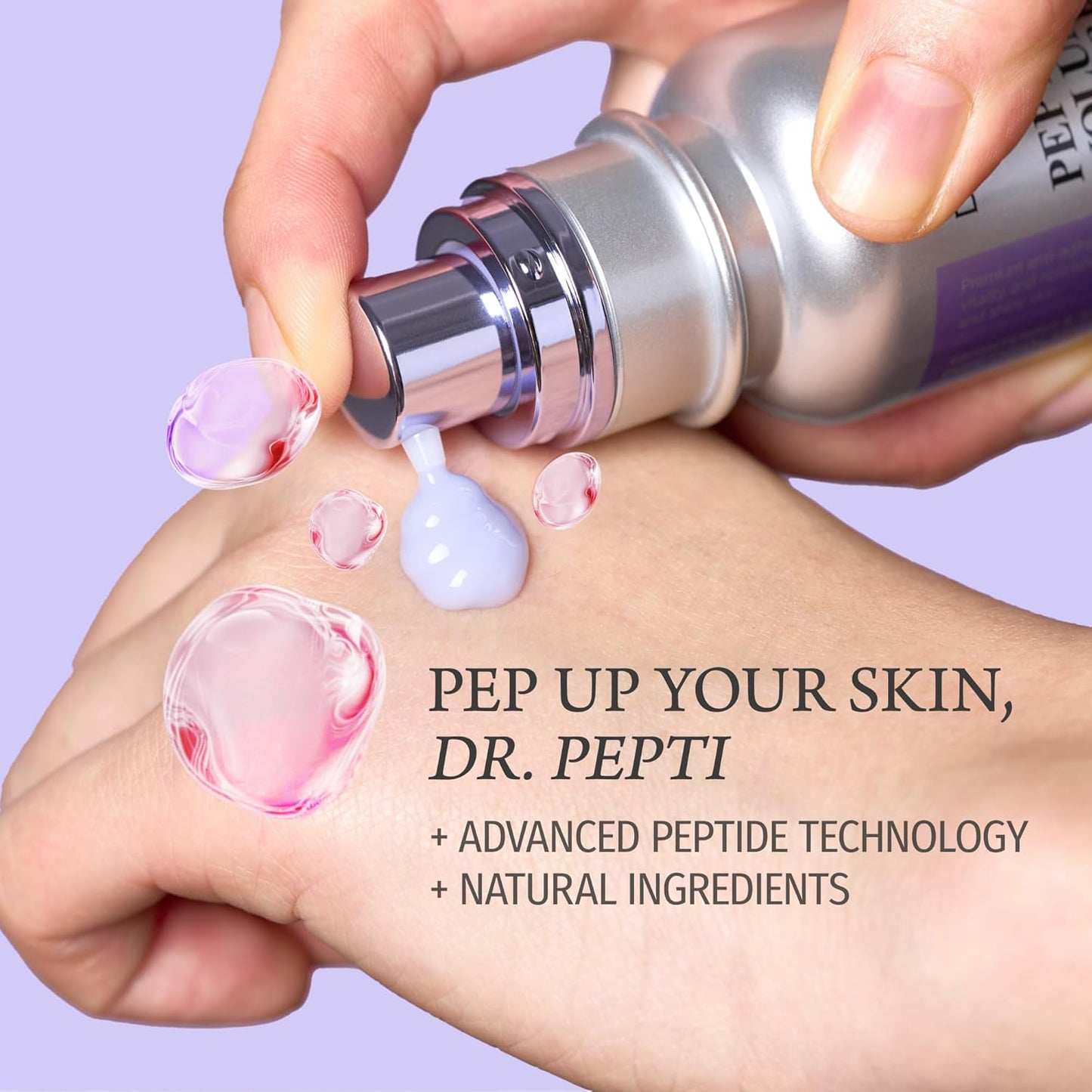 DR.PEPTI Peptide Volume Master Essence 1.69 fl oz | 11 Peptides, Hyaluronic Acid, Collagen Oxygen bubble Serum | Intense Moisturization | Face Lifting Essence Peptide Serum (50ml)