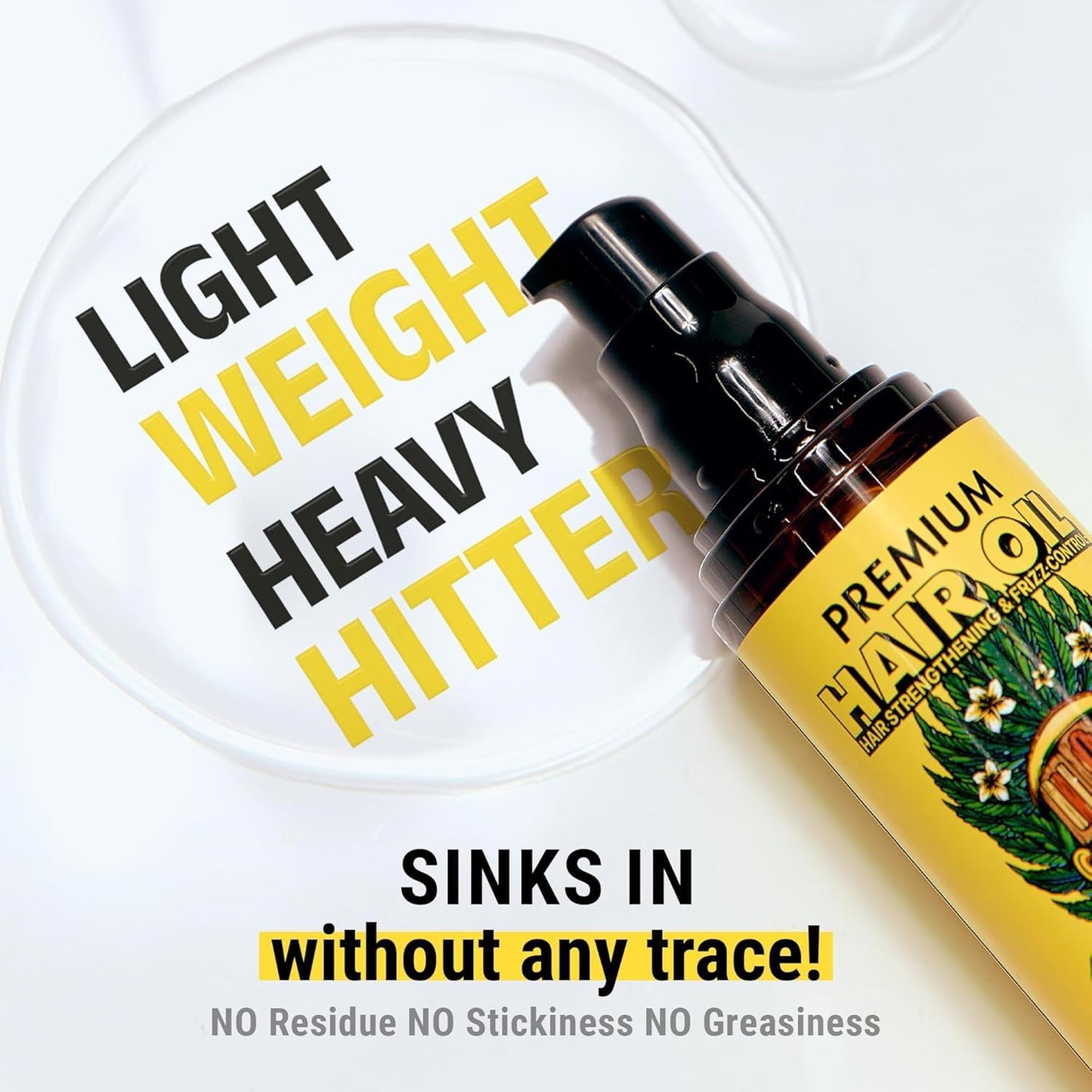 MEDIALL Premium Oil for Frizzy & Damaged Hair | Regrowth Tonic | Hydrating & Moisturizing Growth Serum w/Coconut, Argan, Avocado, Camellia Seed & Olive Oils (1.85 fl oz)