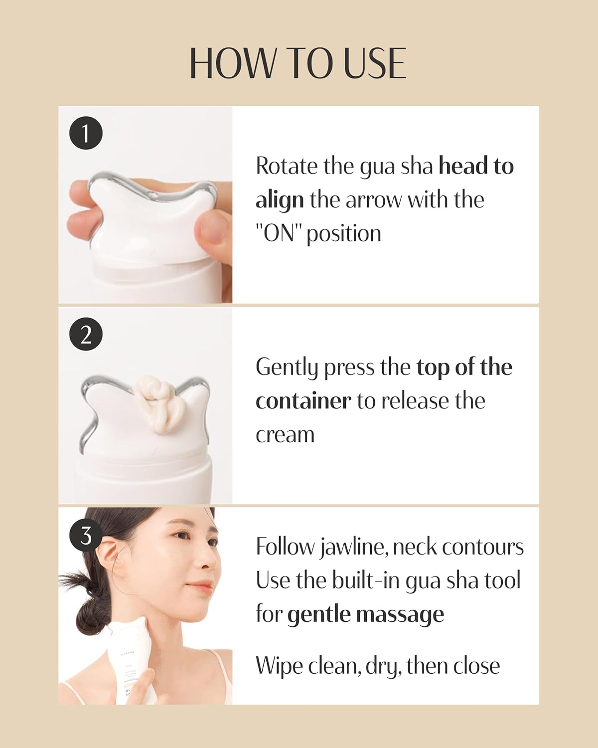 DR. PEPTI Peptide Volume Neck Cream - 2-in-1 Age-Defying Neck Creams for Tightening and Firming w/Built-in Gua Sha Neck Massager – Power Lift Neck Contour Cream with Collagen & Peptides 4.2 fl oz