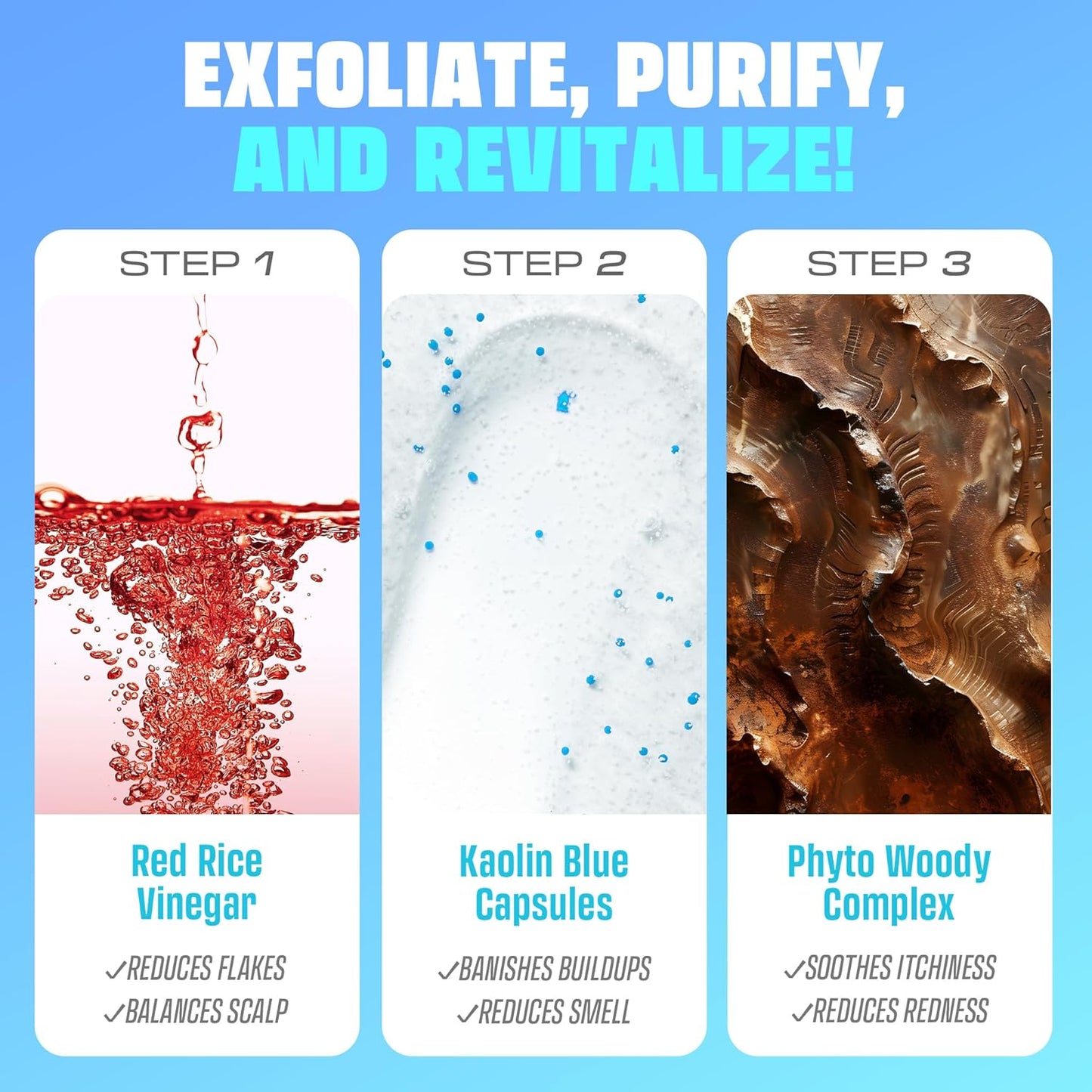 "MEDIALL Purifying Scalp Scrub Shampoo - 10.14 fl.oz - Dandruff Mint for Men & Women, Dry & Itchy Scalp Relief, Exfoliator, Deep Cleansing "