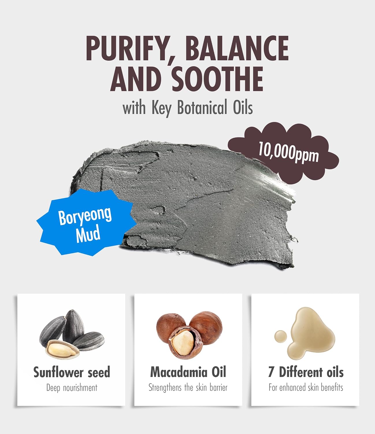 Deep Melting Mud Pore Cleansing Oil 6.76 fl oz – Korean Pore Control Oil Cleanser with Natural Mud Extracts, Deep Cleanser for Blackhead & Sebum Removal, Makeup Remover for Smooth, Clear Skin